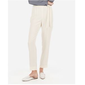 High waisted tie ankle pant